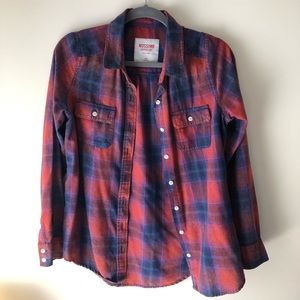 red and blue flannel